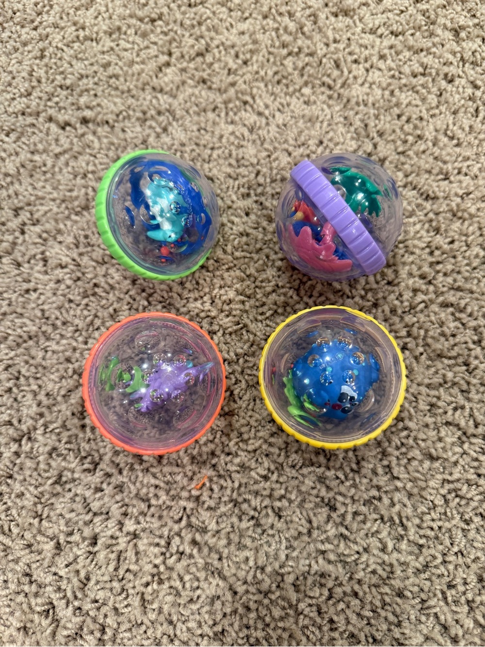 Nuby Bubbly Buds Interactive Baby Bath Toys, 4 Pack